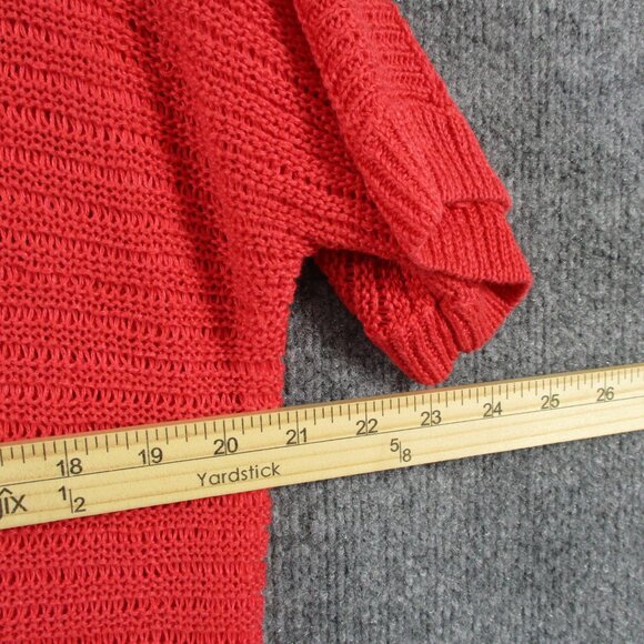 Ralph Lauren Sweater Womens XL Pink Linen Loose Knit Pull Over Beach Preppy LRL - Picture 10 of 11